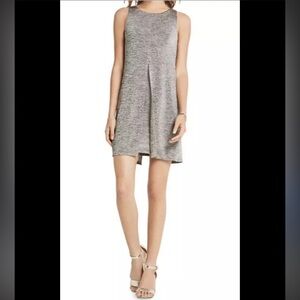 BCBGeneration Gray Sleeveless A-Line Mini Dress